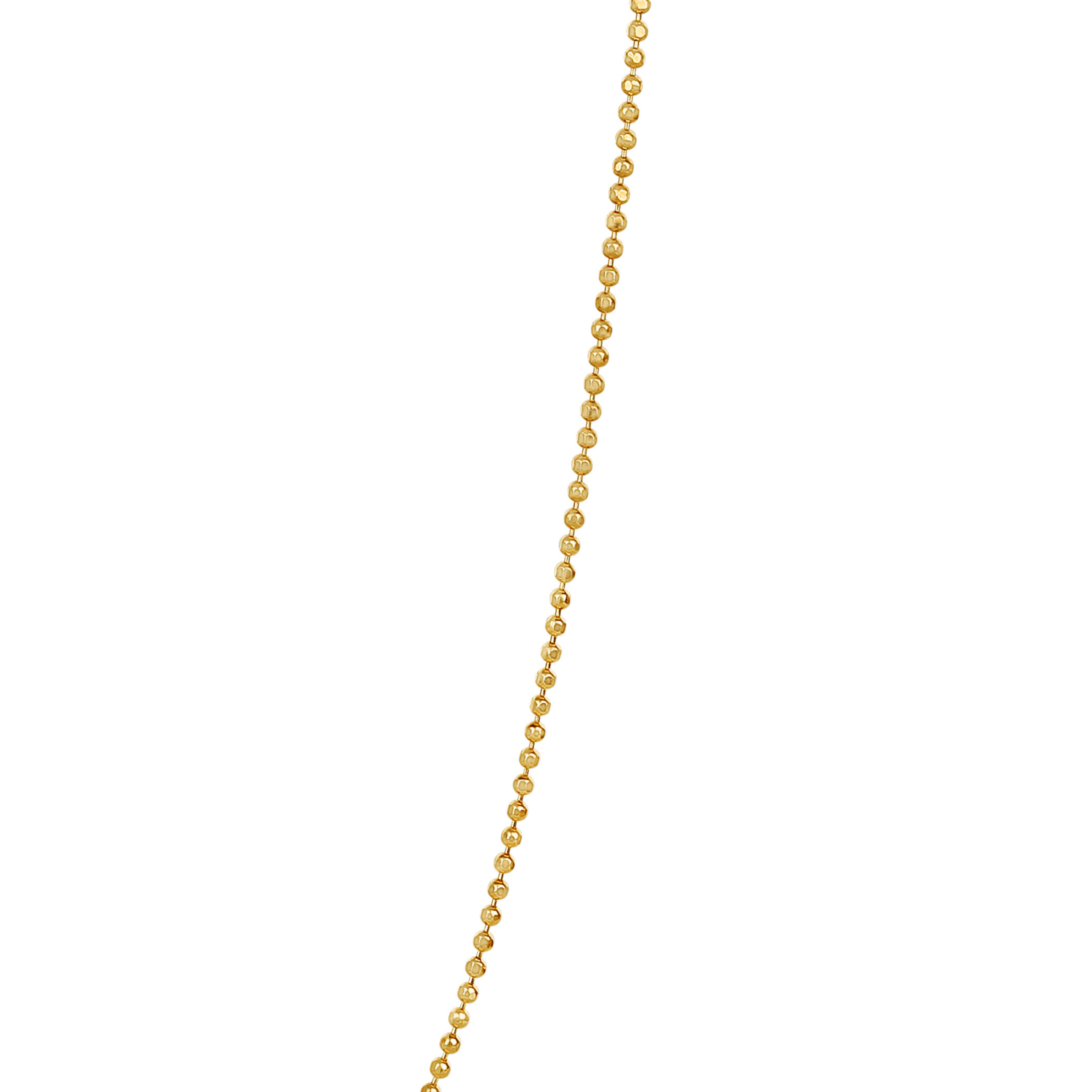 Diamond Cut Bead Chain Necklace 2mm