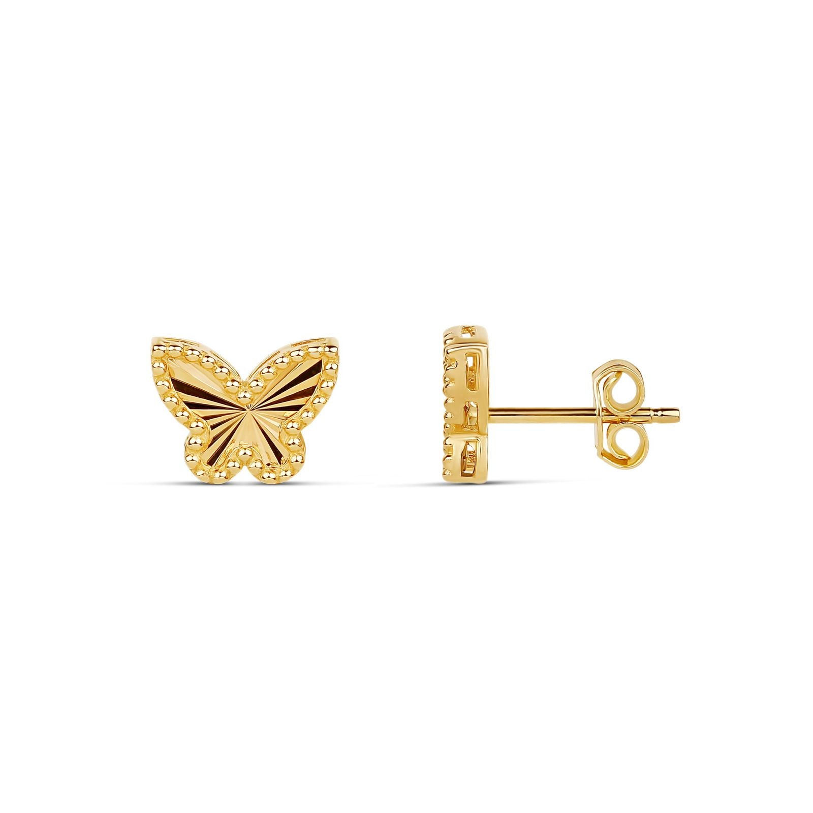 Fluted Butterfly Studs