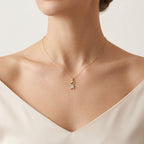 Boy Diamond Pendant worn by model - Vicenza Miami