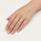 Magnificent Diamond Ring White Gold Diamond worn by model - Vicenza Miami