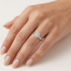 Harmony Diamond Ring worn by model - Vicenza Miami