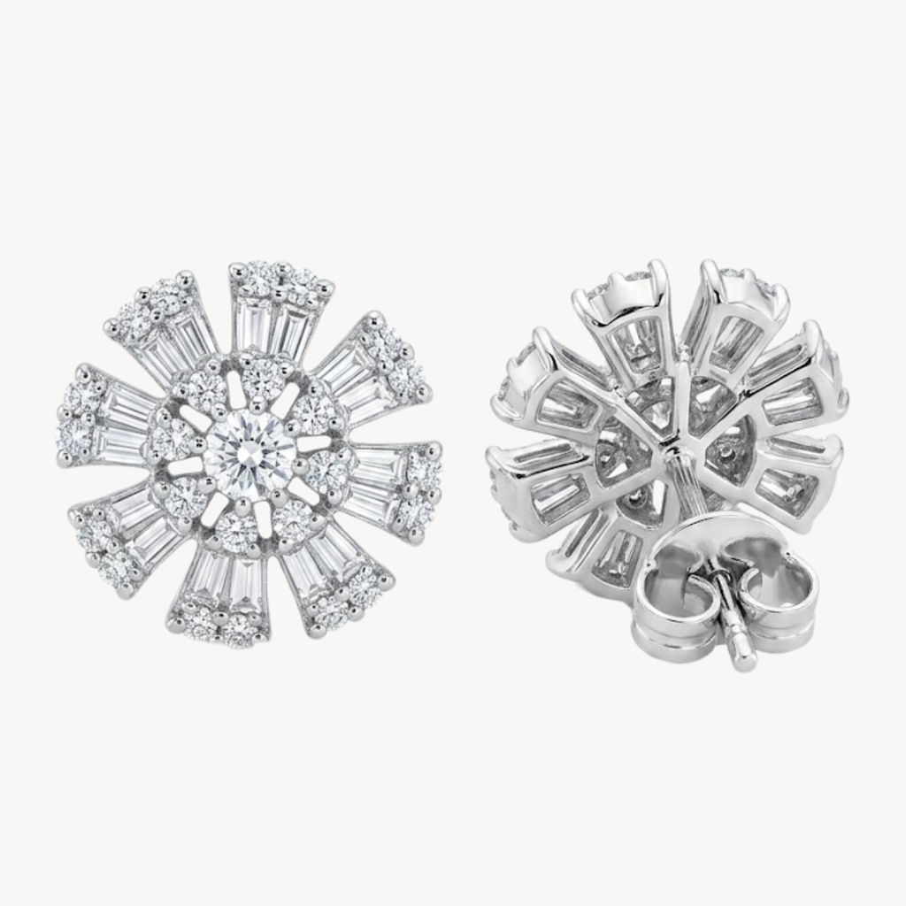 Starburst Diamond Tanzanite Earring