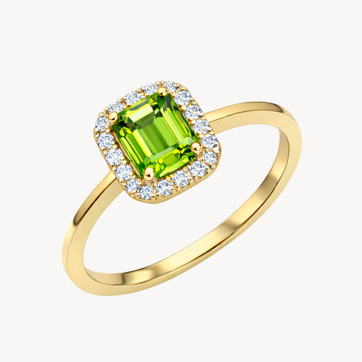 Diamond & Peridot Ring