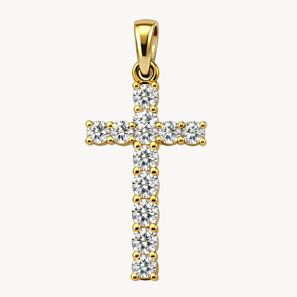Ornate Cross Diamond Pendant