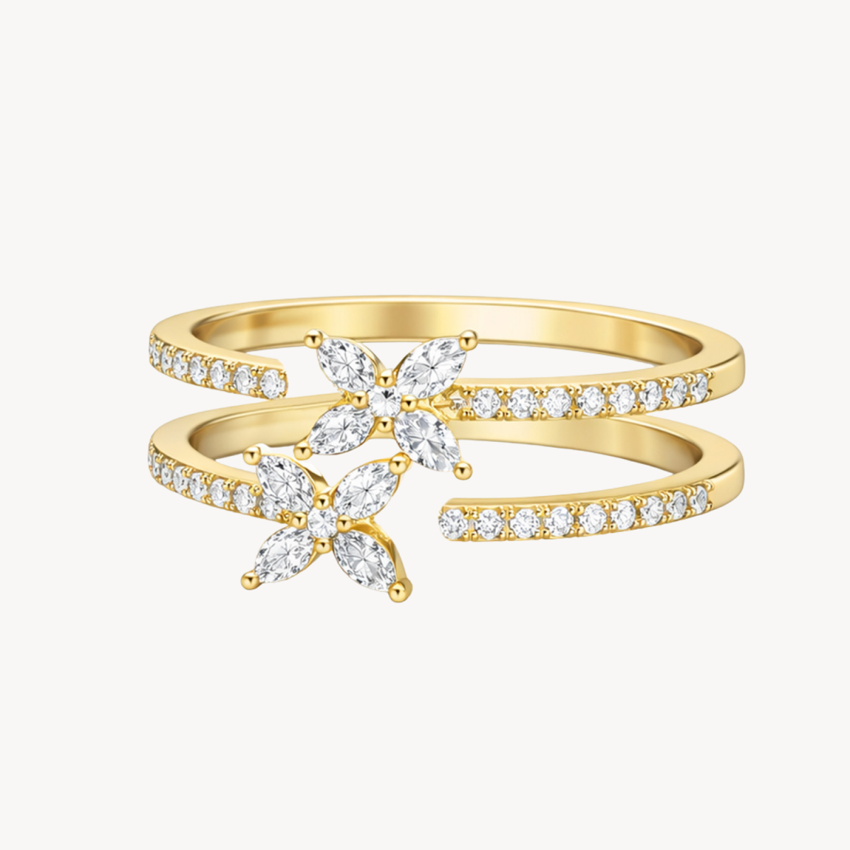 Double Row Diamond Ring