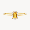 Diamond & Citrine Ring