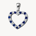 Heart Sapphire & Diamond Pendant