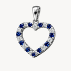 Heart Sapphire & Diamond Pendant