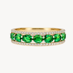 Iconic Diamond & Emerald Ring