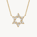 Star of David Baguette Diamond Necklace