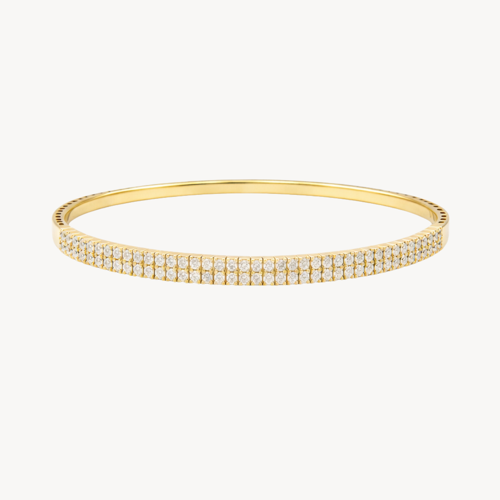 Polished Diamond Bangle