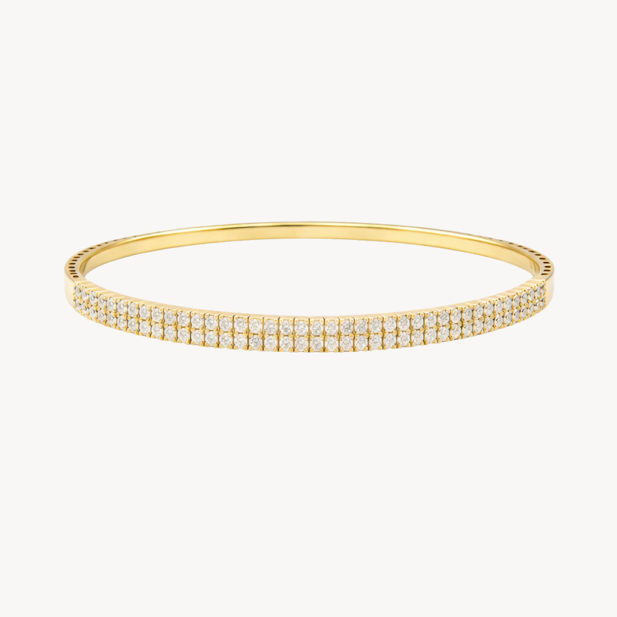 Polished Diamond Bangle