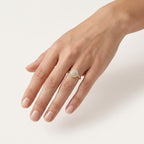 Dainty Diamond Ring worn by model - Vicenza Miami