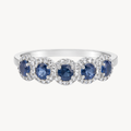 Adorned Diamond & Sapphire Ring