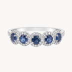 Adorned Diamond & Sapphire Ring