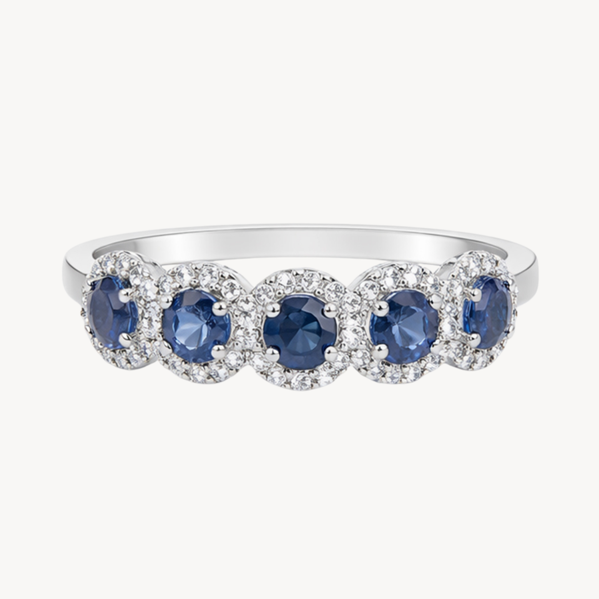 Adorned Diamond & Sapphire Ring