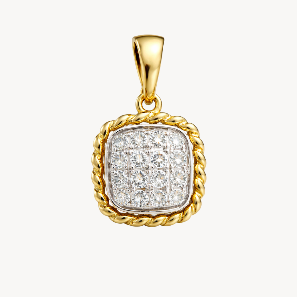 Gilded Diamond Pendant