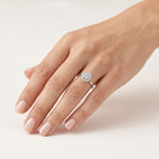 Aura Diamond Ring worn by model - Vicenza Miami