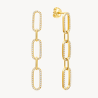 Paper Clip Diamond Earring