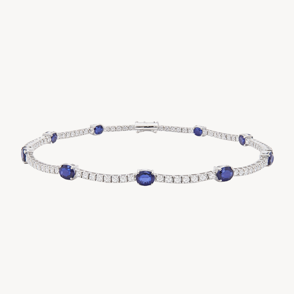 Classic Diamond & Sapphire Bracelet