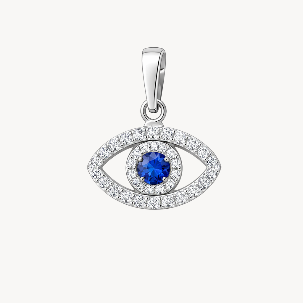Pristine Eye Sapphire & Diamond Pendant