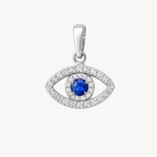 Pristine Eye Sapphire & Diamond Pendant