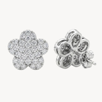 Blooming Diamond Flower Earring