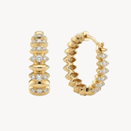 Sculptural Diamond Hoop Earring