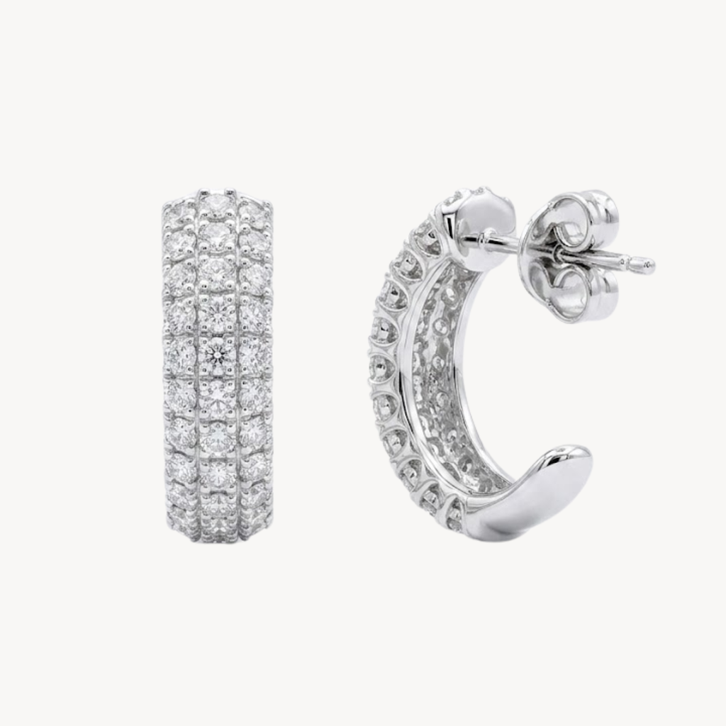 Opulent Pavé Diamond Hoop Earring