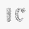 Opulent Pavé Diamond Hoop Earring