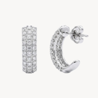 Opulent Pavé Diamond Hoop Earring