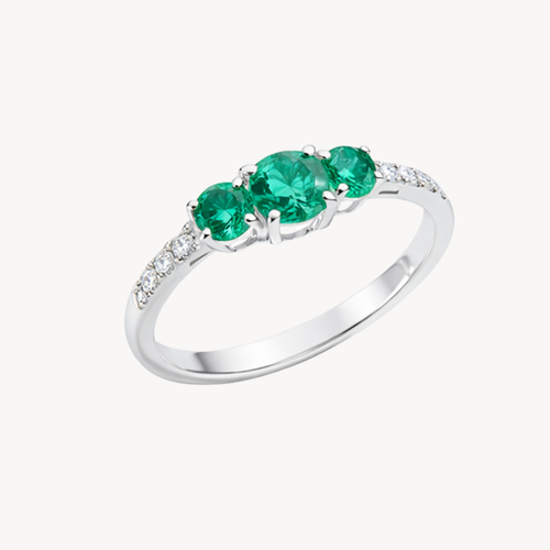 Opulent Diamond & Emerald Ring