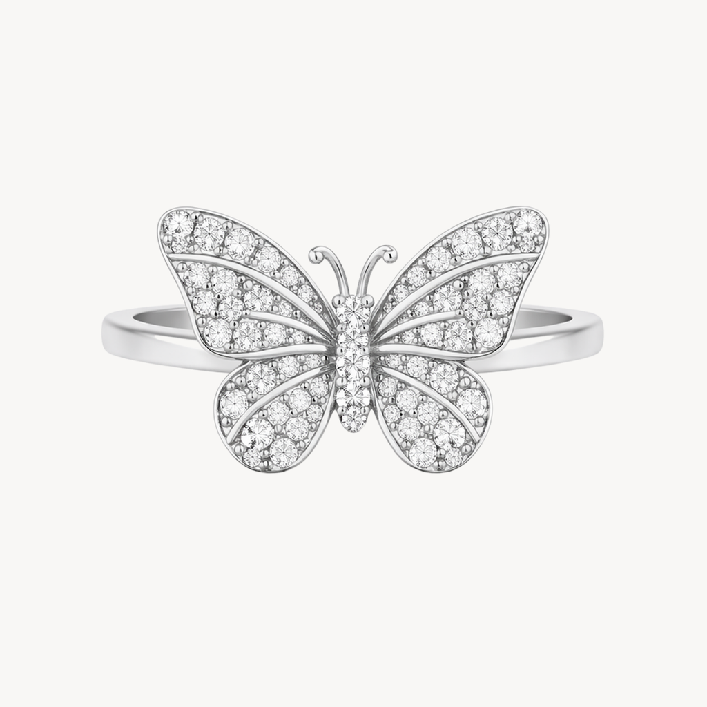 Refined Butterfly Diamond Ring - Vicenza Miami
