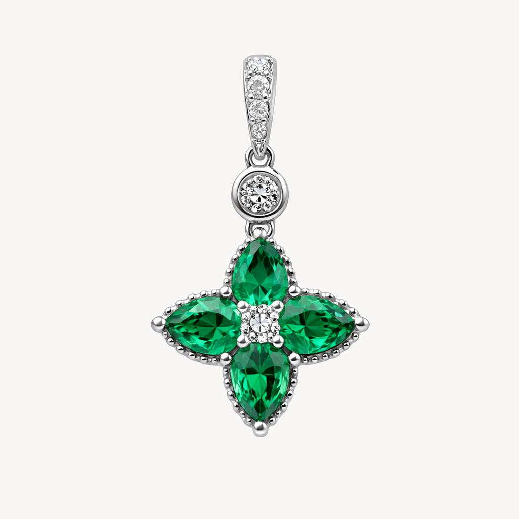 Majestic Diamond & Emerald Pendant