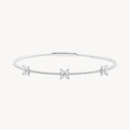Diamond Flower Station Flex Bangle
