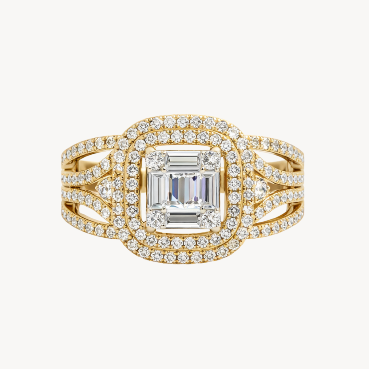 Stately Diamond & Emerald
