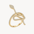 Diamond Pave Snake Wrap Ring