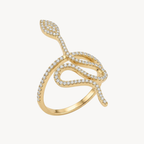 Diamond Pave Snake Wrap Ring