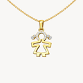 Girl With Handle Diamond Pendant