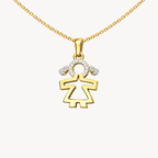 Girl With Handle Diamond Pendant