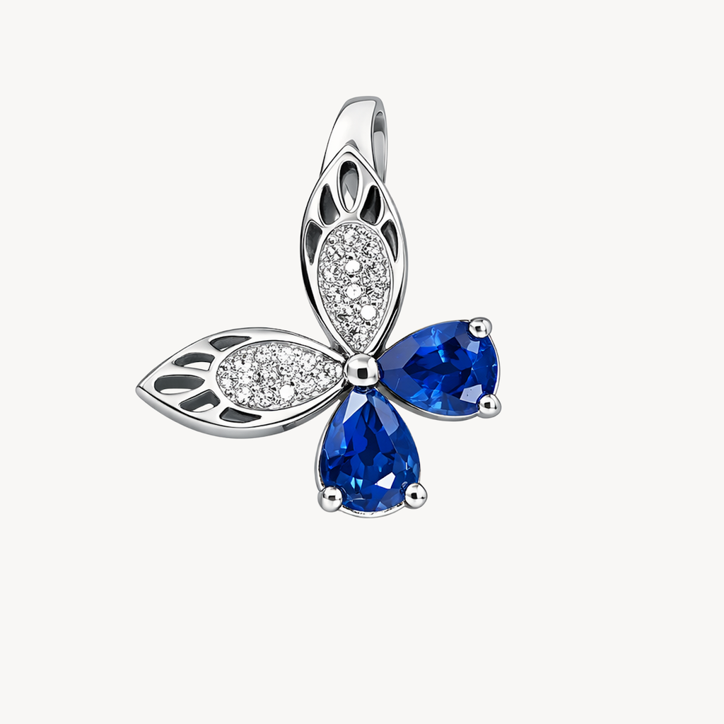 Butterfly Sapphire & Diamond Pendant