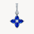 Pristine Blue Sapphire & Diamond Pendant