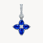 Pristine Blue Sapphire & Diamond Pendant