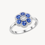 Essence Blue Sapphire & Diamond Ring
