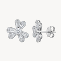 Tanzanite Floral Diamond Earring