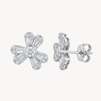 Tanzanite Floral Diamond Earring