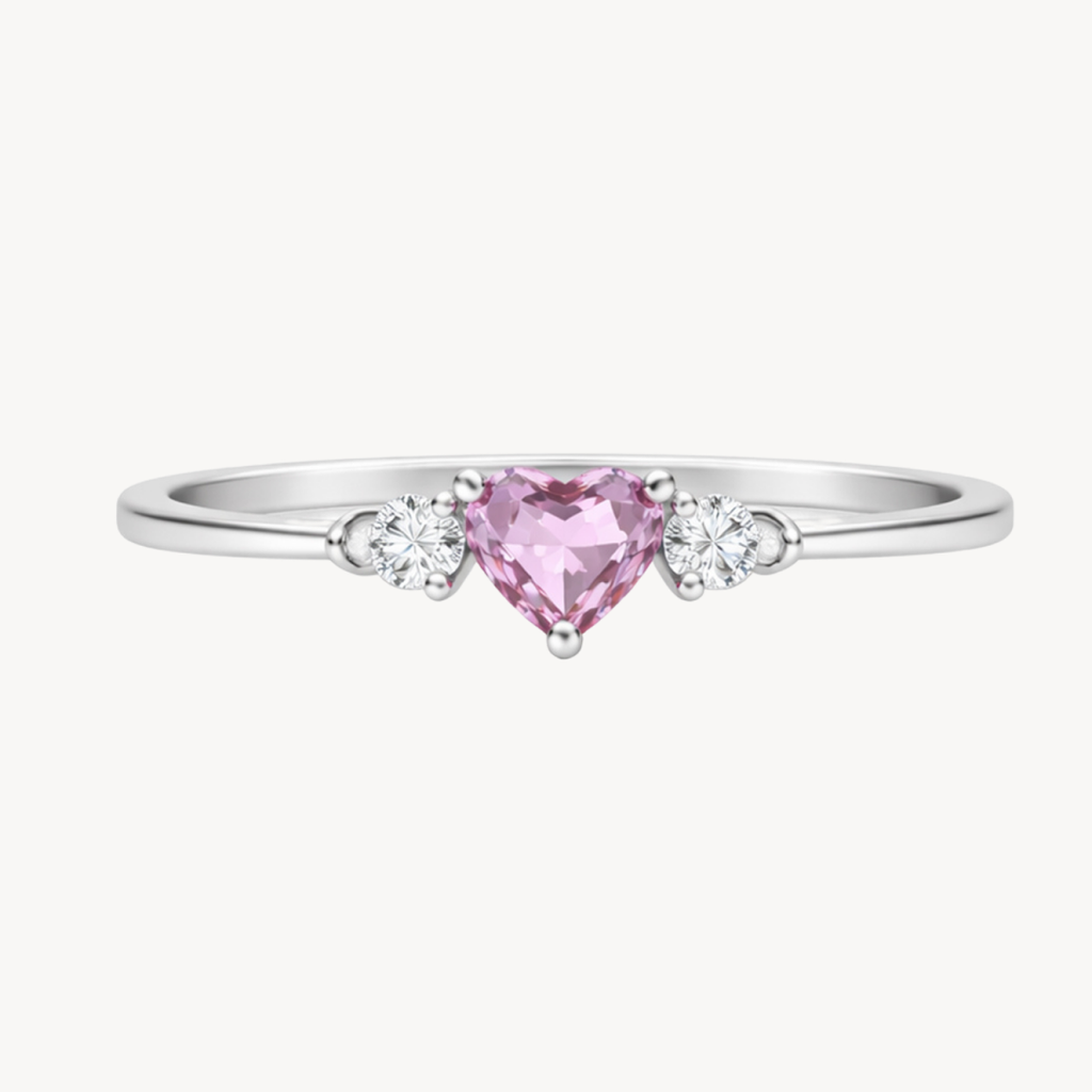 Pristine Diamond & Pink Sapphire Ring