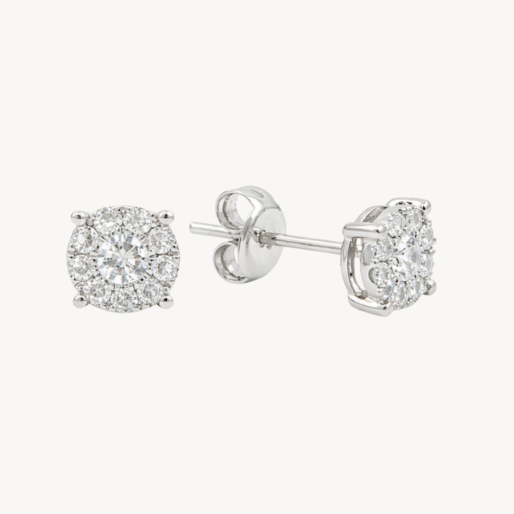 Round Stud Diamond Earring