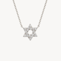 Petite Star of David Pave Diamond Necklace