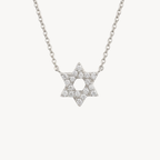 Petite Star of David Pave Diamond Necklace